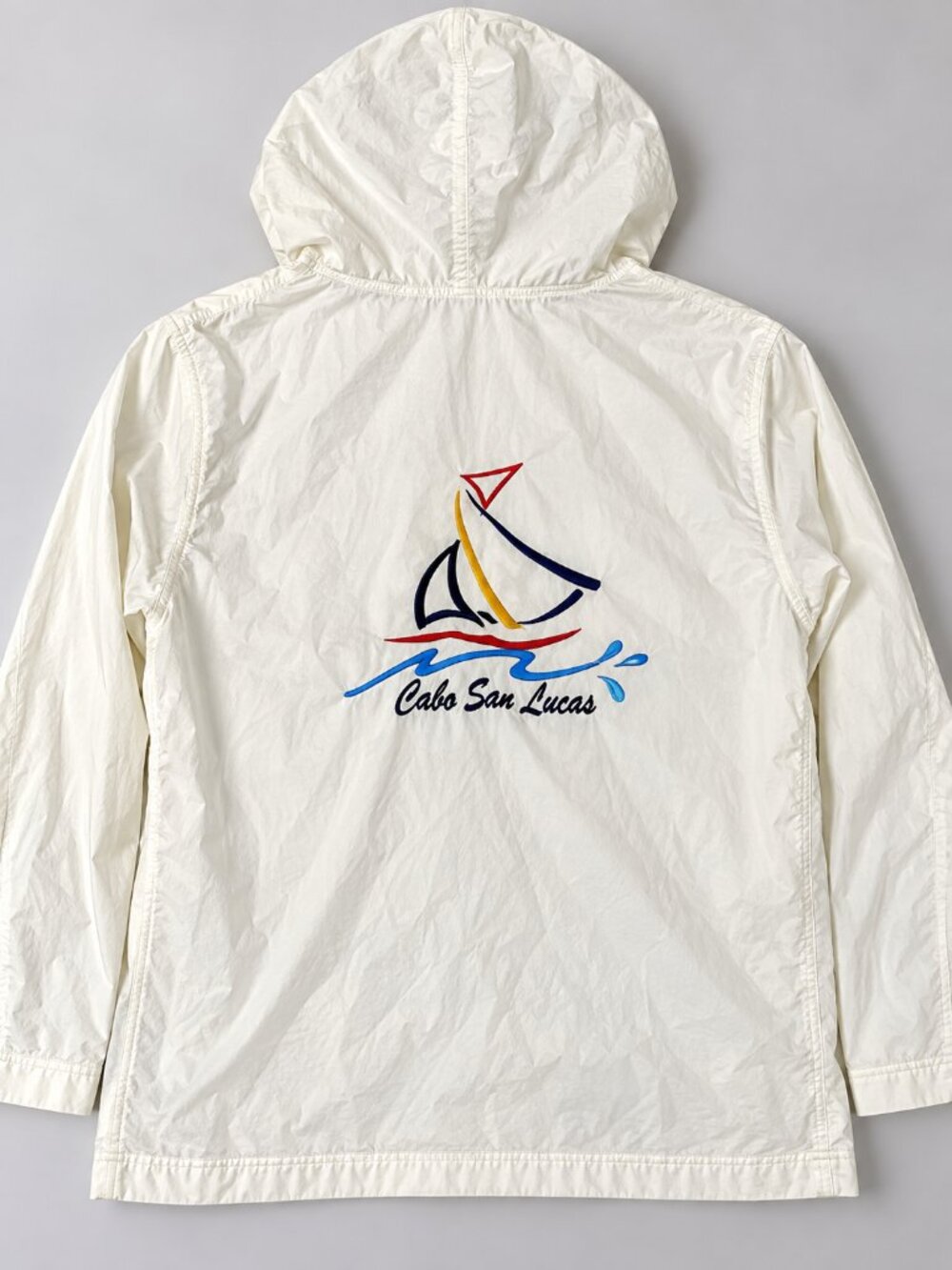 Cabo San Lucas Mexico Cotton Hooded Jacket Sz 44 XL Nautical Resort